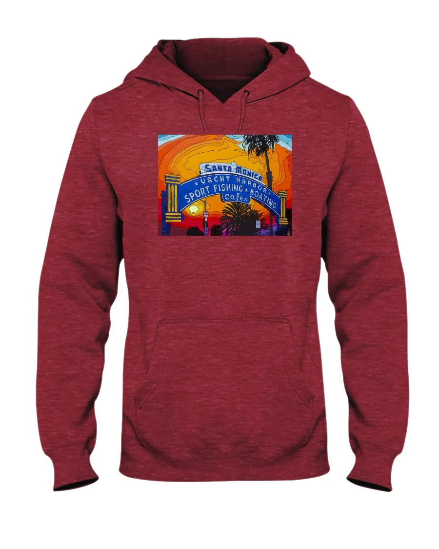 Santa Monica Pier Sign - Hoodie