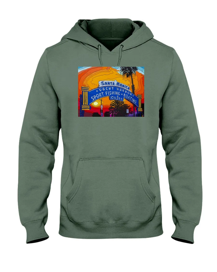 Santa Monica Pier Sign - Hoodie
