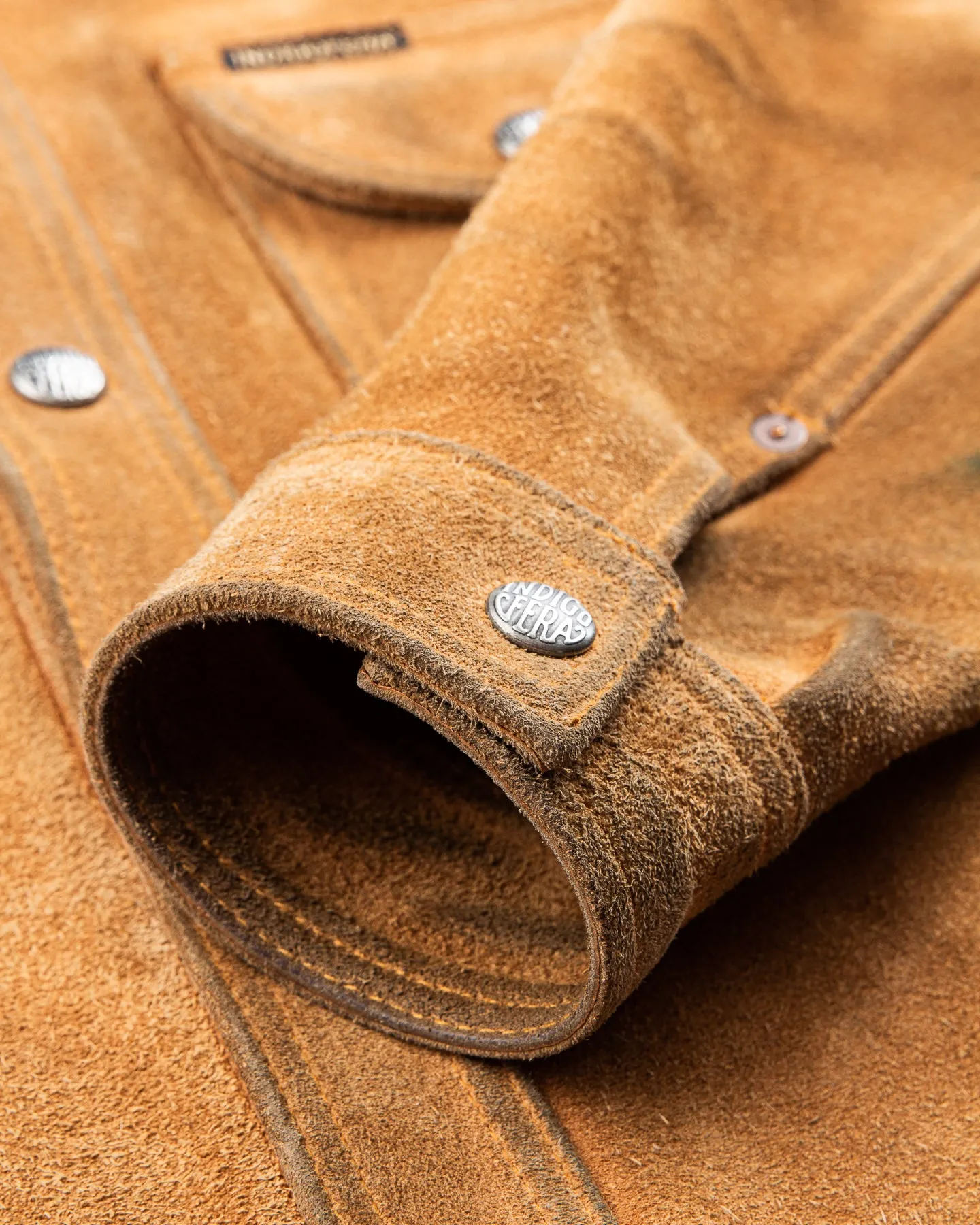 Second Hand Indigofera Fargo Leather Jacket Cognac Rough-out