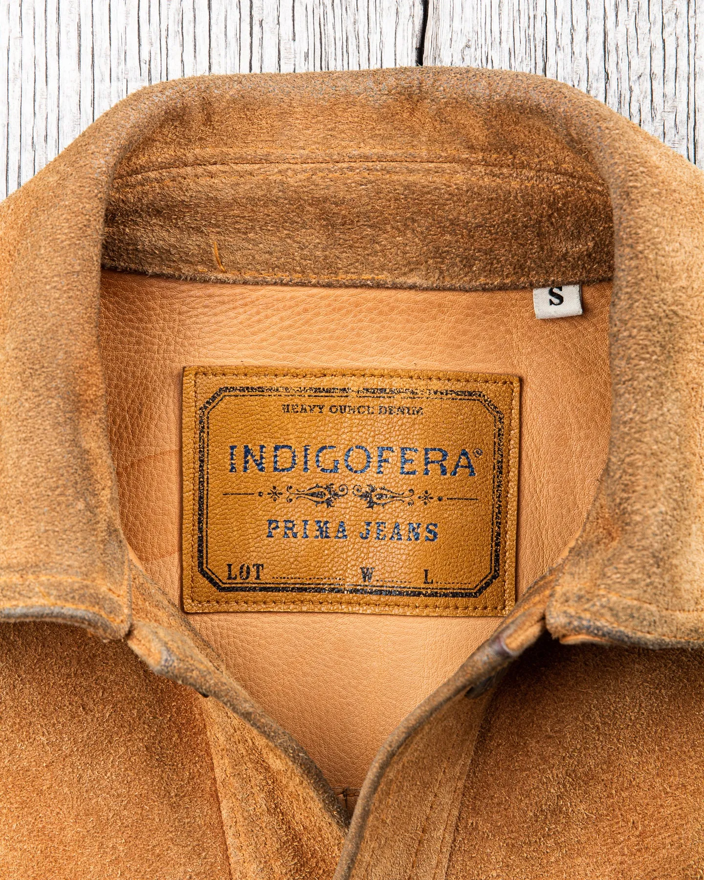 Second Hand Indigofera Fargo Leather Jacket Cognac Rough-out
