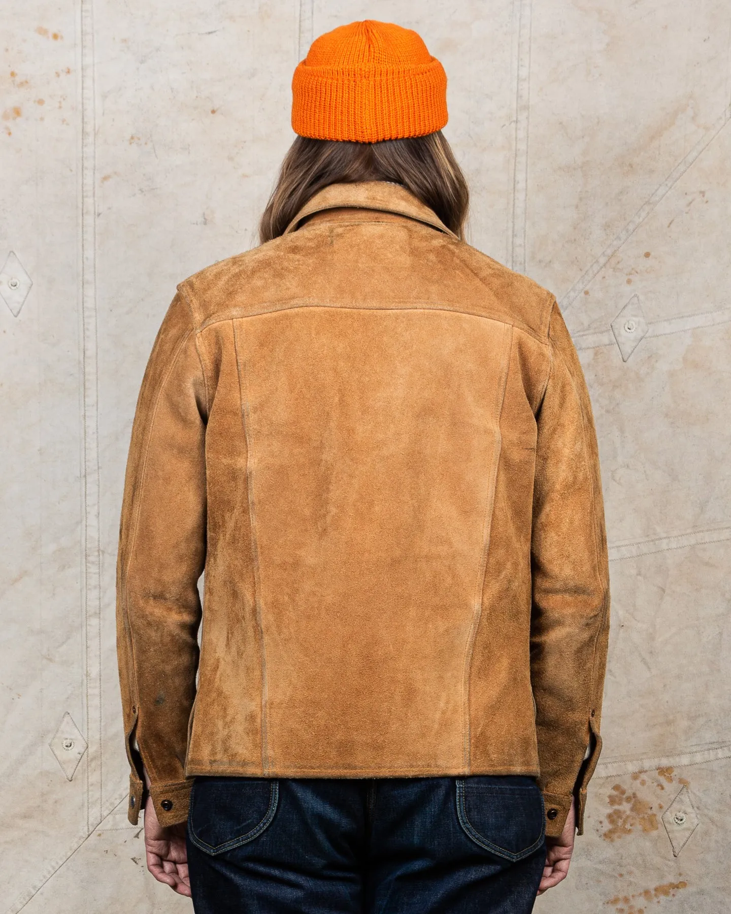 Second Hand Indigofera Fargo Leather Jacket Cognac Rough-out