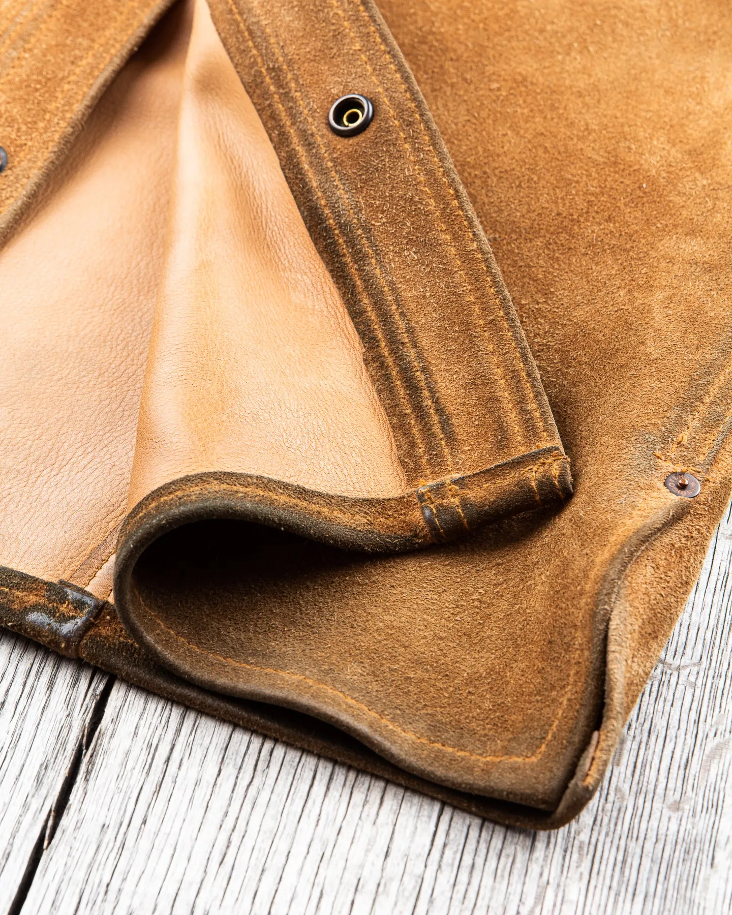 Second Hand Indigofera Fargo Leather Jacket Cognac Rough-out