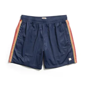 Side Stripe Mesh Short - Navy