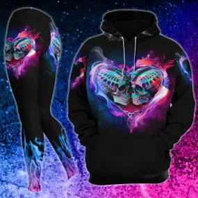 Skull Couple Heart Combo Hoodie and Leggings