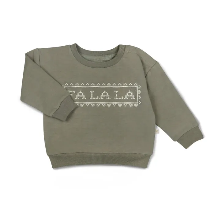 Sweatshirt aus Bio-Fleece - Fa La La