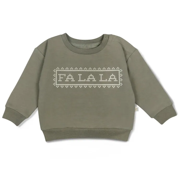 Sweatshirt aus Bio-Fleece - Fa La La