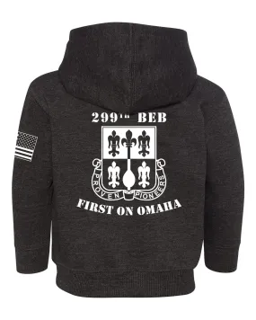Toddler Unisex Grey Hoodie Sweatshirt (White Design).