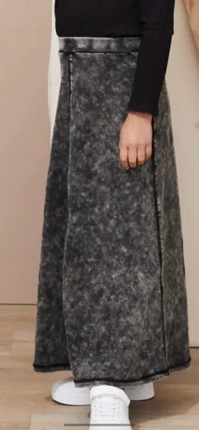 Tween Long Mineral Wash Skirt