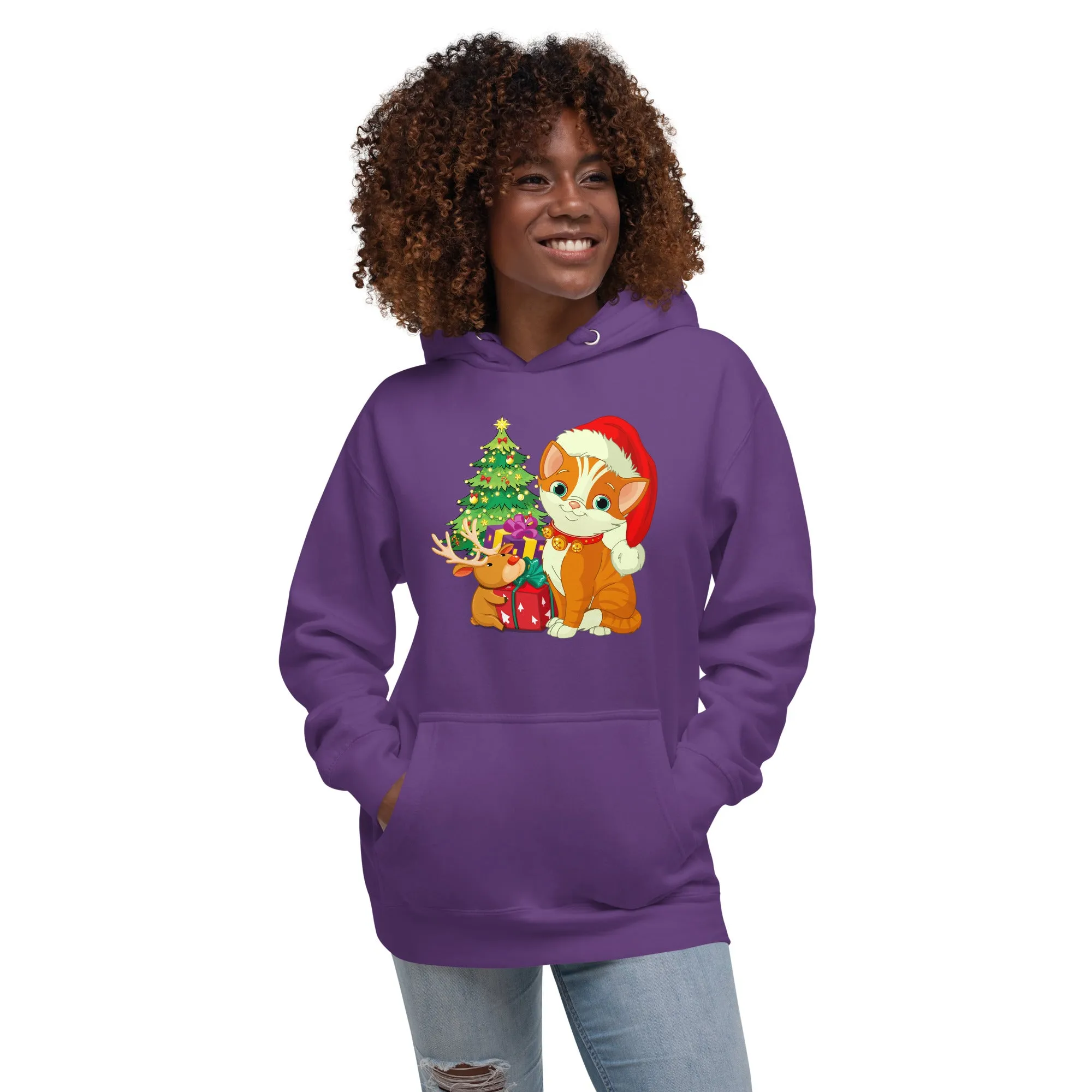 Unisex Hoodie 100% Cotton Face Cat Lovers