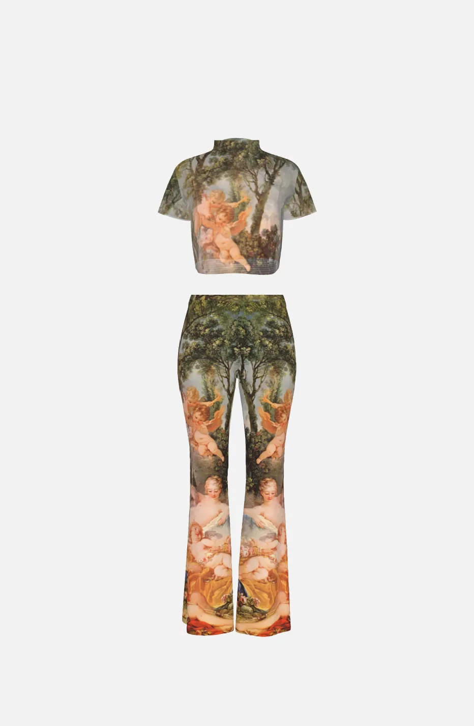 Villa Blvd Cupid's Garden Flared Fit Pants