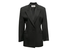 Vintage Black Norma Kamali Wool Blazer Size US 10