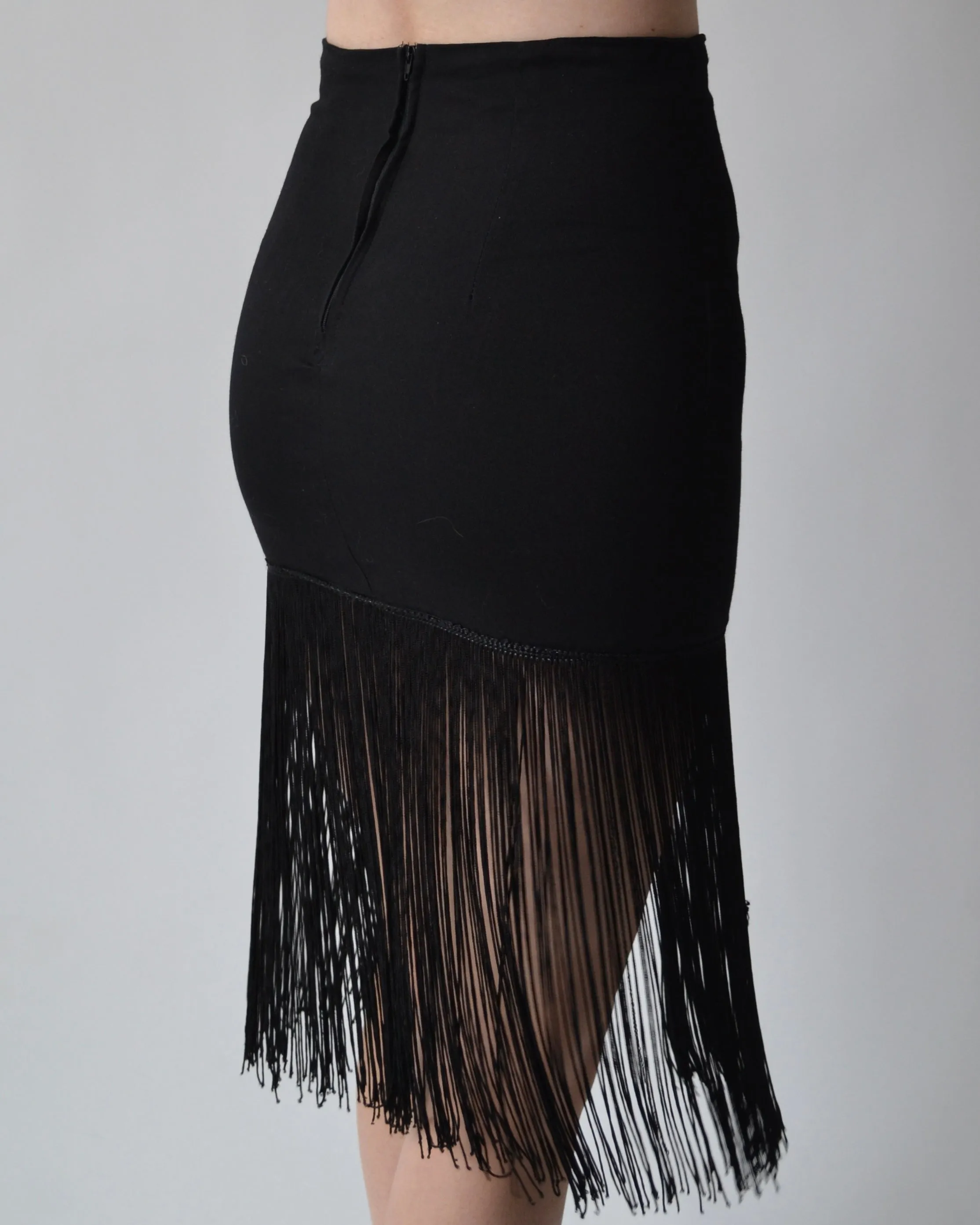 Vintage Western Fringe Buckled Skirt