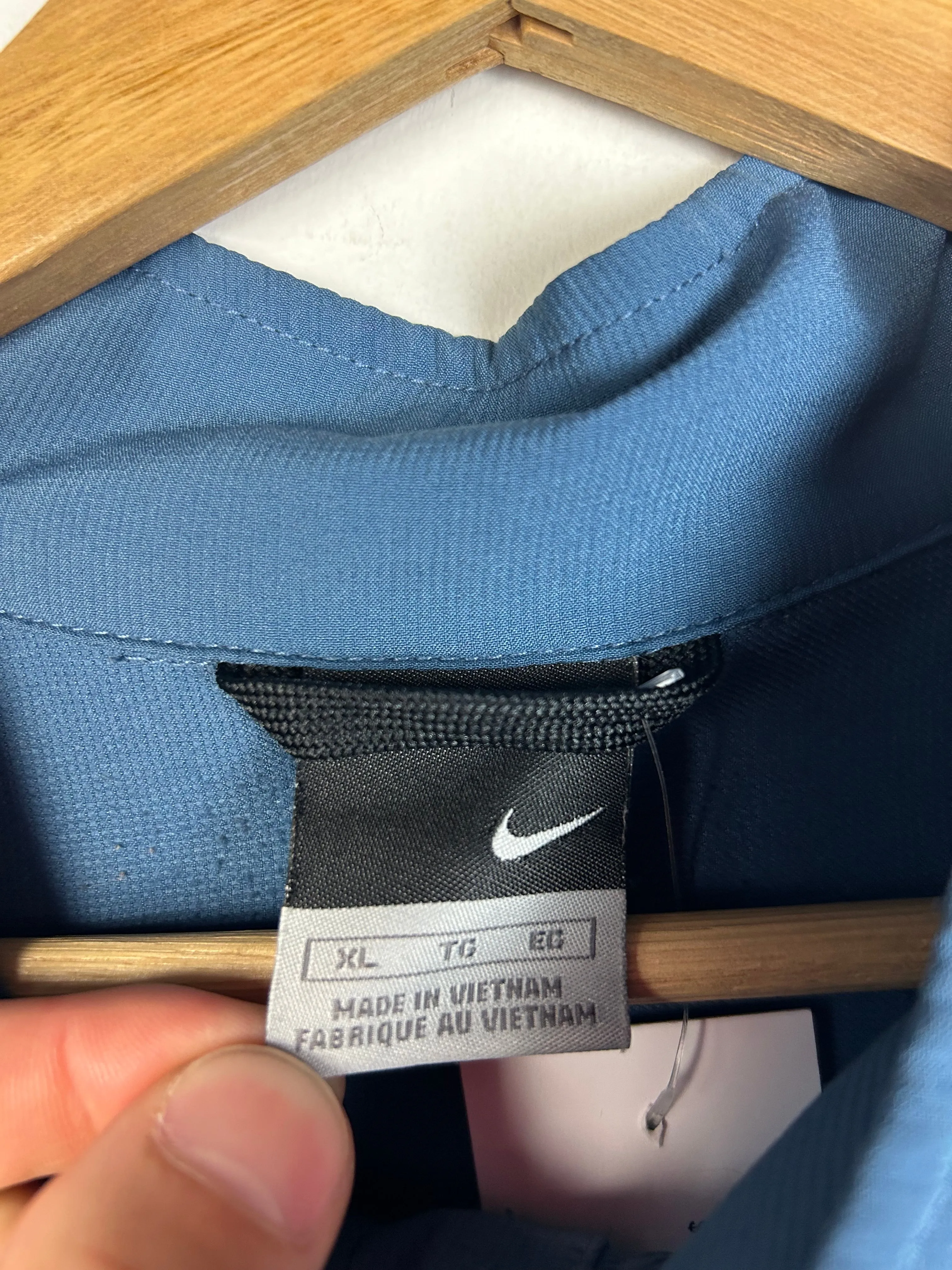 Vintage Y2K Nike Quarter Zip Blue Windbreaker