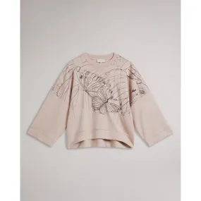 Women Wmb-Carmile-Graphic Sweatshirt - Dusky-Pink