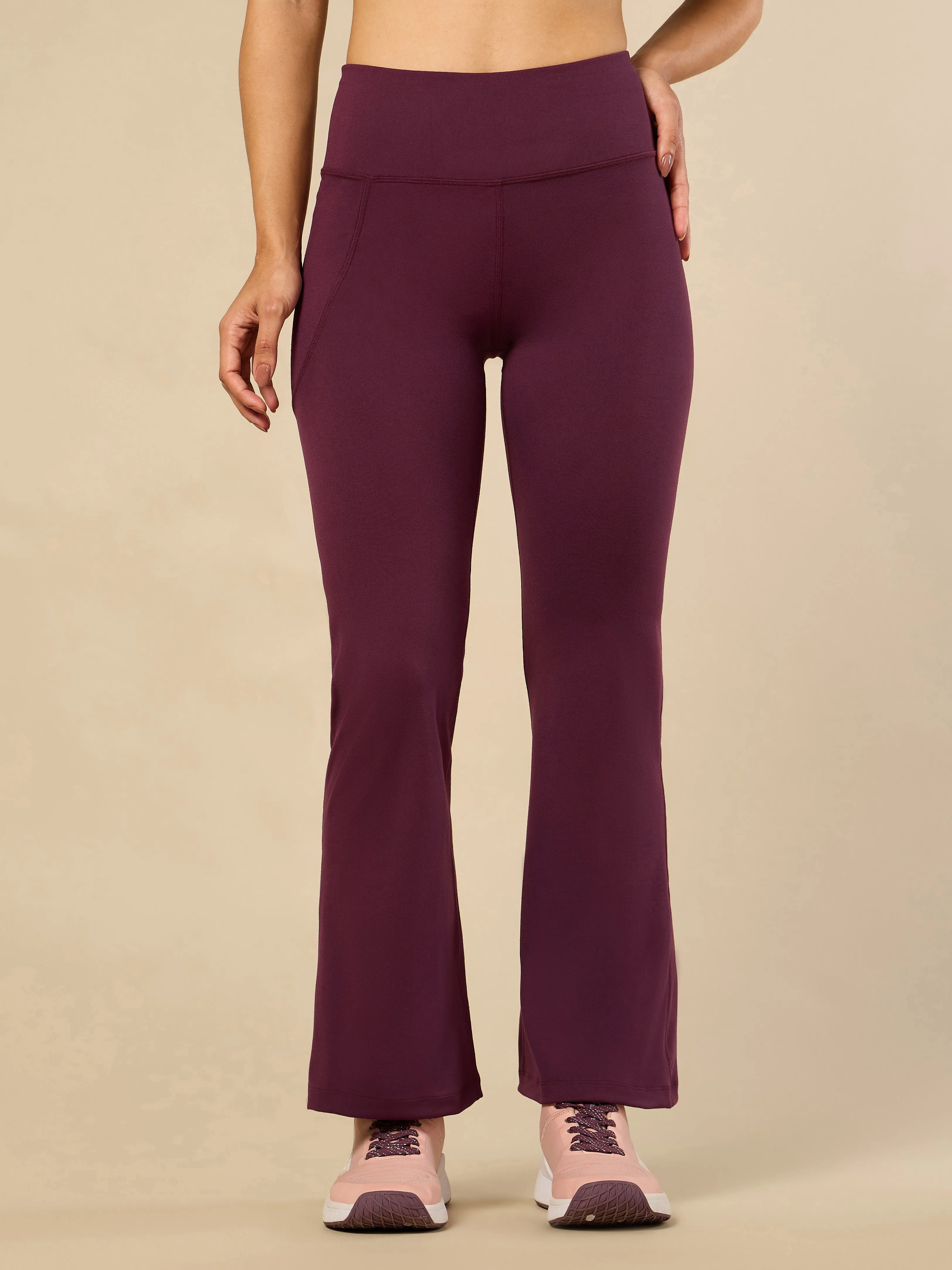 Women's COMFlex Wine Performance Flare Pants